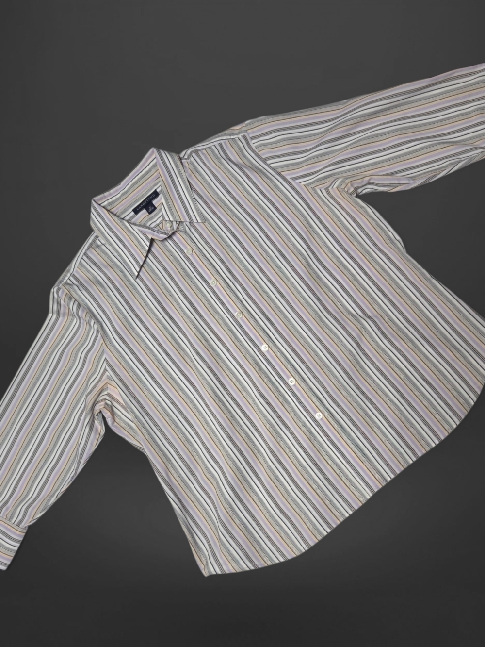 Lands' End Multi Colored Striped Button Down Shirt (18P)